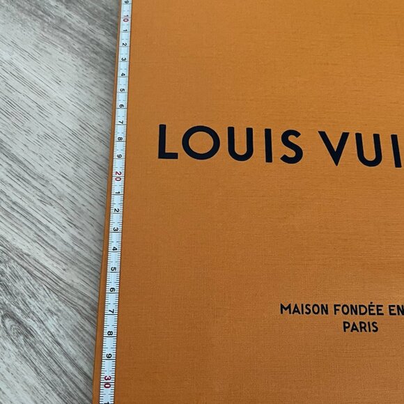 Louis Vuitton Orange Shopping Bag with Blue Handles - Picture 8 of 10